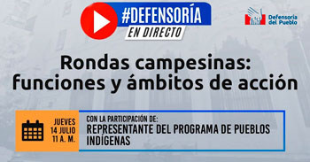 (Conversatorio Virtual Gratuito) DEFENSORIA: Funciones y ámbitos de acción de las rondas campesinas