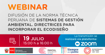 (Webinar) INACAL: Difusión de la norma tecnica peruana de sistemas de gestión ambiental