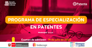 INDECOPI te invita a participar del programa de especialización en patentes