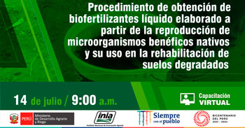 (Capacitación Gratuita) INIA: Obtención de biofertilizante elaborado a partir de la reproducción de microorganismos
