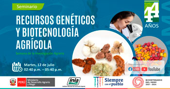 Seminario virtual gratuito respecto a los recursos genéticos y biotecnología agrícola