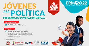 Programa virtual de formación política para los jóvenes que participan como candidatos o candidatas