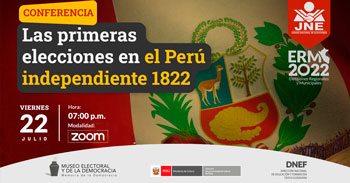 Conferencia virtual gratuita acerca de las primeras elecciones en el Perú independiente - 1822