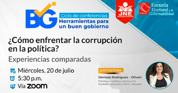(Conferencia Virtual) JNE: ¿Cómo enfrentar la corrupción en la política?