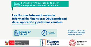 MEF te invita al seminario virtual acerca de las normas internacionales de información financiera