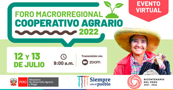 MIDAGRI te invita a participar del foro macrorregional cooperativo agrario 2022
