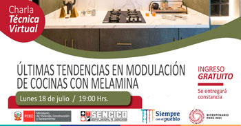 (Charla Virtual Gratuita) SENCICO: Últimas tendencias en modulación de cocinas con melamina