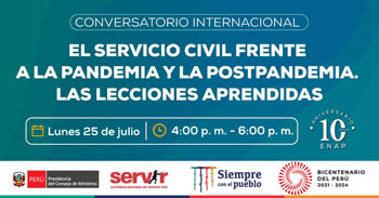(Conversatorio Virtual Gratuito) SERVIR: El servicio civil frente a la pandemia y postpandemia 