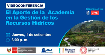 Conferencia virtual gratuita respecto al aporte de la academia de la gestión de los recursos hídricos