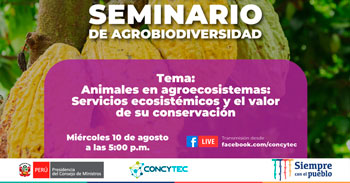(Charla Virtual Gratuita) CONCYTEC: Animales en agroecosistemas y el valor de su conservación