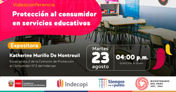 (Conferencia Virtual Gratuita) INDECOPI: Protección al consumidor en servicios educativos