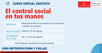 (Curso Virtual Gratuito) CONTRALORIA: El control social en tus manos