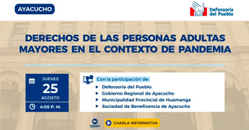 (Charla Virtual Gratuita) DEFENSORIA: Derechos de las personas adultas mayores en el contexto de pandemia