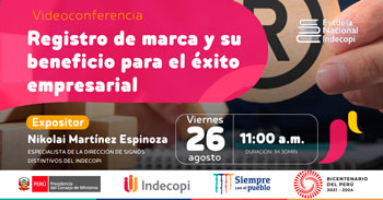 (Conferencia Virtual Gratuita) INDECOPI: Registro de marca y su beneficio para el éxito empresarial