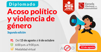 JNE ofrece diplomado sobre acoso político y violencia de género