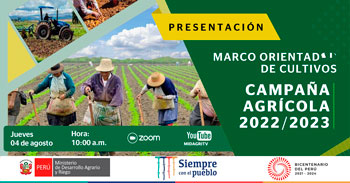 Participa de la presentación del Marco Orientador de Cultivos de la campaña agrícola 2022-2023