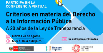 (Conferencia Virtual Gratuita) MINJUS: Criterios en materia del derecho a la información pública
