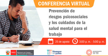Conferencia gratuita sobre la prevención de riesgos psicosociales y los cuidados de la salud mental para el trabajo