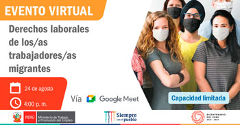 Evento virtual gratuito respecto a los derechos laborales de trabajadores migrantes