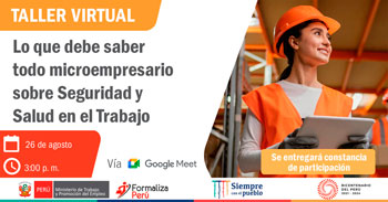 Taller virtual gratuito: Lo que debe saber todo microempresario sobre Seguridad y Salud en el Trabajo