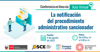 (Conferencia Virtual Gratuita) OSCE: La notificación del procedimiento administrativo sancionador