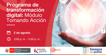 PROMPERU te invita a participar del programa virtual de transformación digital: tomando acción