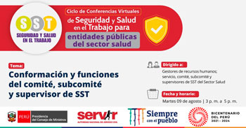 (Conferencia Virtual Gratuita) SERVIR: Conformación y funciones del comité, subcomité y supervisor de SST