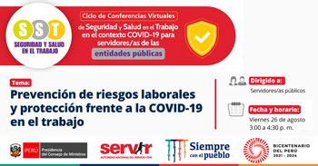 (Conferencia Virtual Gratuita) SERVIR: Prevención de riesgos laborales y protección frente a la covid-19 en el trabajo
