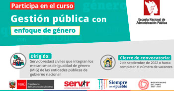 (Curso Virtual Gratuito) SERVIR: Gestión pública con enfoque de género