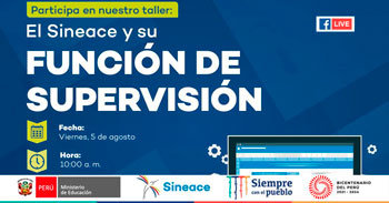 Taller virtual gratuito sobre la función de supervisión del Sineace