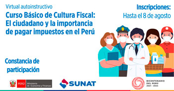 (Curso Virtual Gratuito) SUNAT: El ciudadano y la importancia de pagar impuestos en el Perú