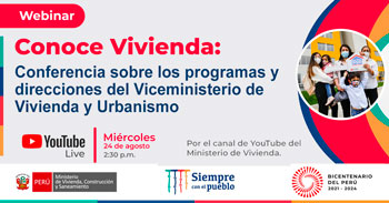 Webinar Gratuito: Conferencia sobre los programas y direcciones del Viceministerio de Vivienda y Urbanismo
