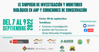 Participa del IX Simposio gratuito de investigación y monitoreo biológico en ANP y corredores de conservación