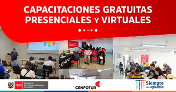 CENFOTUR ofrece capacitaciones gratuitas presenciales y virtuales a prestadores de servicios turísticos