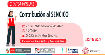 Charla virtual gratuita sobre la contribución al SENCICO