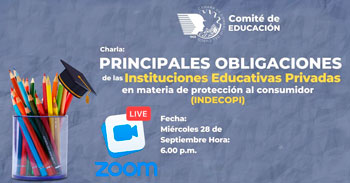 Charla virtual sobre las obligaciones de las instituciones educativas privadas en materia de protección al consumidor