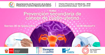(Charla Virtual Gratuita) INEN: Prevención secundaria de cáncer de cuello uterino