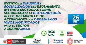Evento gratuito de difusión y socialización del reglamento interno sectorial sobre seguridad de la biotecnología