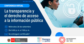 (Conferencia Virtual Gratuita) MINJUS: La transparencia y el derecho acceso a la información pública
