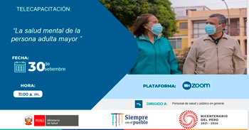 (Capacitación Virtual Gratuita) MINSA: La salud mental de la persona adulta mayor