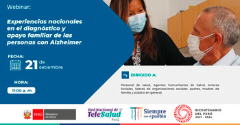 (Webinar Gratuito) MINSA: Experiencias nacionales en el diagnóstico y apoyo familiar de las personas con Alzheimer