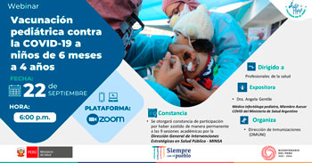 Webinar gratuito sobre la vacunación pediátrica contra la covid-19 a niños de 6 meses a 4 años