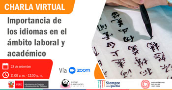 Charla virtual gratuita sobre la importancia de los idiomas en el ámbito laboral y académico