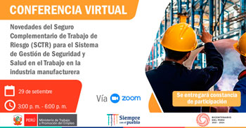 Conferencia gratuita sobre las novedades del SCTR para el sistema de gestión de seguridad y salud en el trabajo