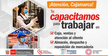 El Ministerio de trabajo y promoción del empleo del Perú te capacitara gratuitamente para trabajar