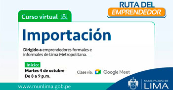  La Municipalidad de Lima ofrece curso virtual gratuito de importación