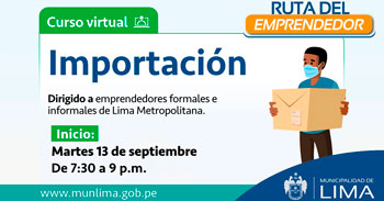 La Municipalidad de Lima ofrece curso virtual gratuito de importación