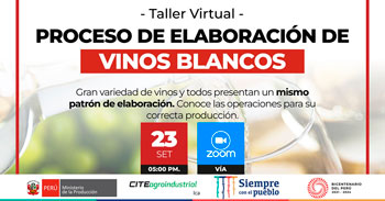 (Taller Virtual) PRODUCE: Proceso de elaboración de vinos blancos