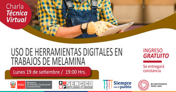(Charla Virtual Gratuita) SENCICO: Uso de herramientas digitales en trabajos de melamina