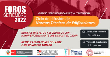 Ciclo de foros virtuales gratuitos sobre las normas técnicas para las Edificaciones